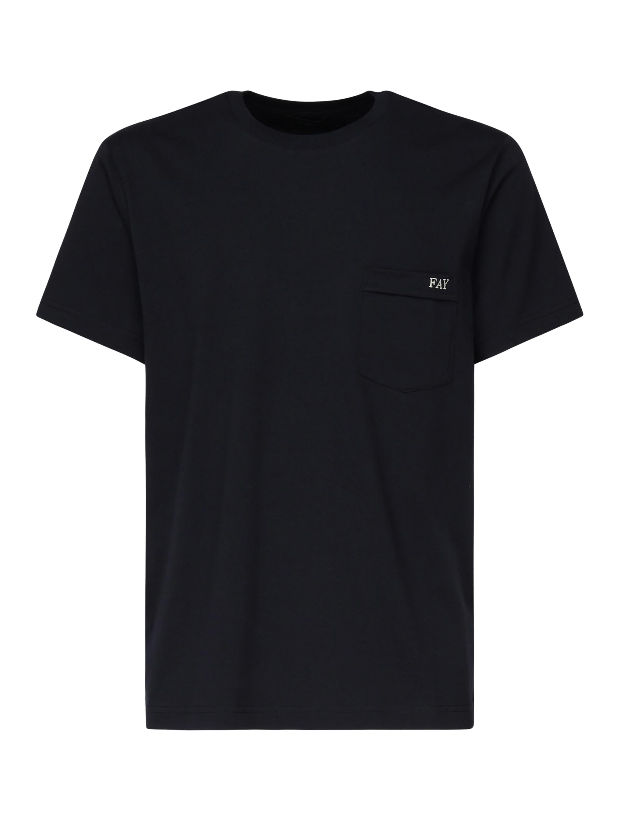 T-shirt con logo ricamato NPMB3501280UCX U806 FAY