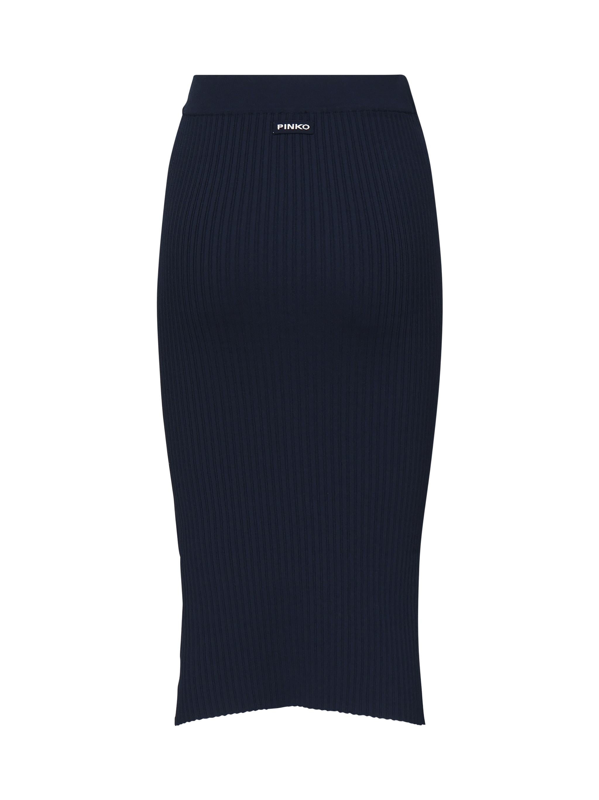Gonna lunga in maglia con gancetti 104726 A2F0G82 PINKO