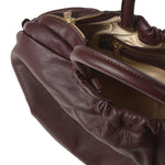 Borsa in pelle con logo BIBP9E701 PRUGNA BIASIA