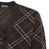 Cardigan in lana e cashmere Check 8115705 B2412 BURBERRY