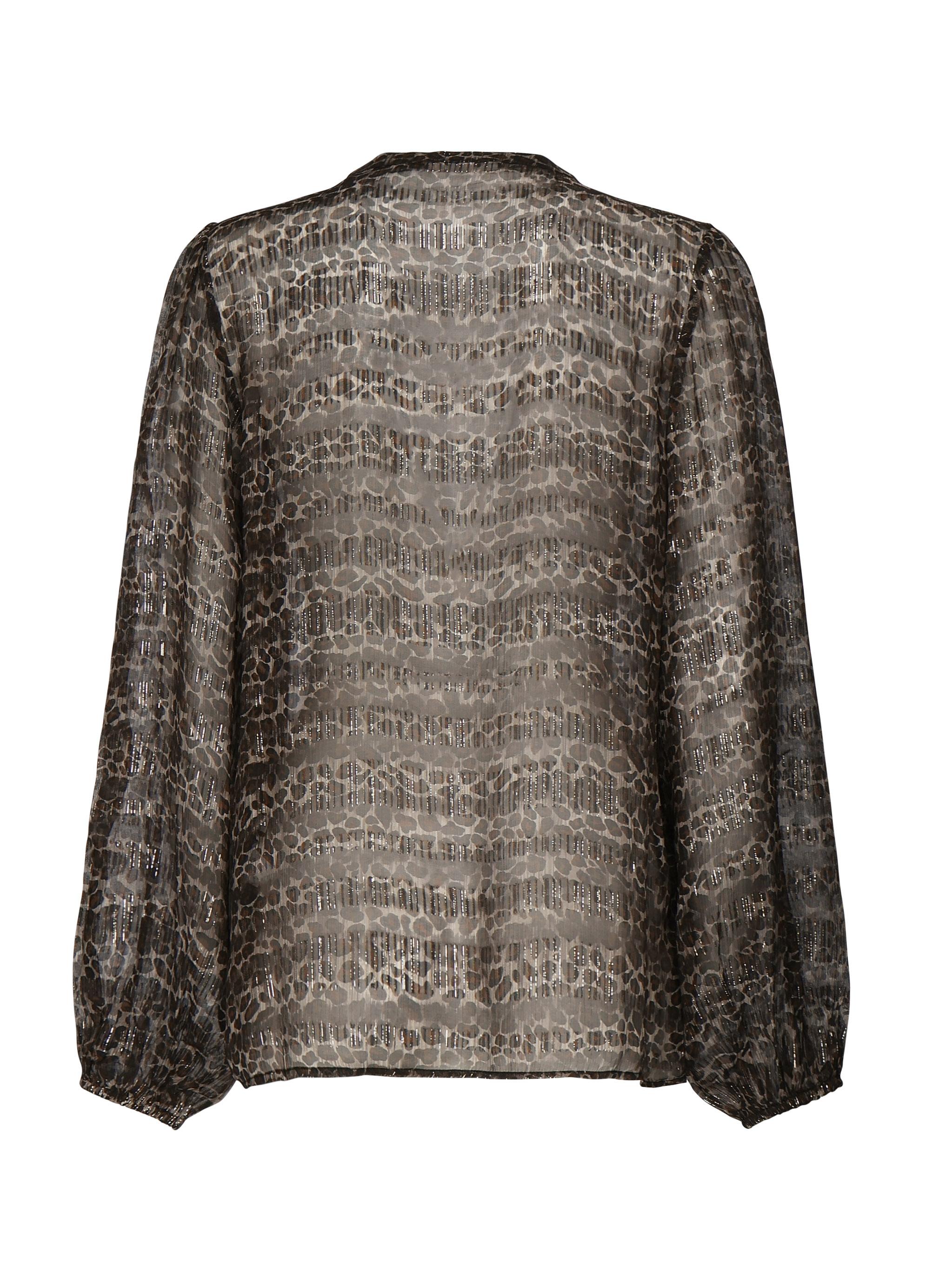 Blusa Harper in seta con stampa animalier HRP001 03047H MC2 SAINT BARTH