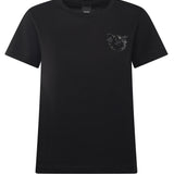 T-shirt con ricamo logo Love Birds in cristalli 103320 A2RNZ99 PINKO