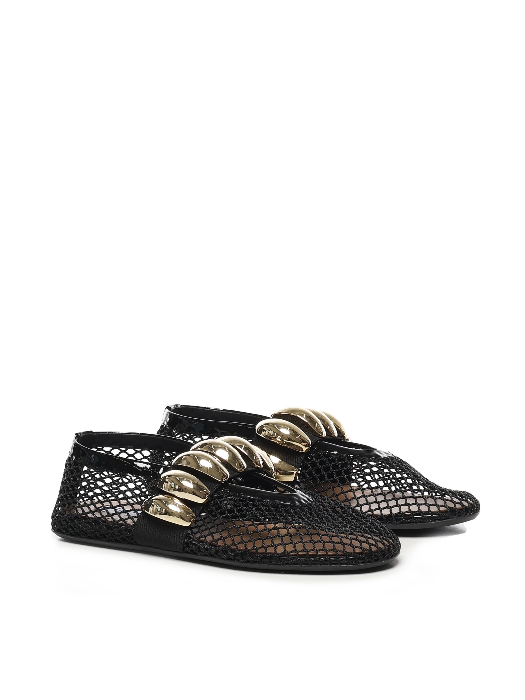Ballerine Flat gioiello in rete<BR/> AA3A067TK062 999 ALAIA