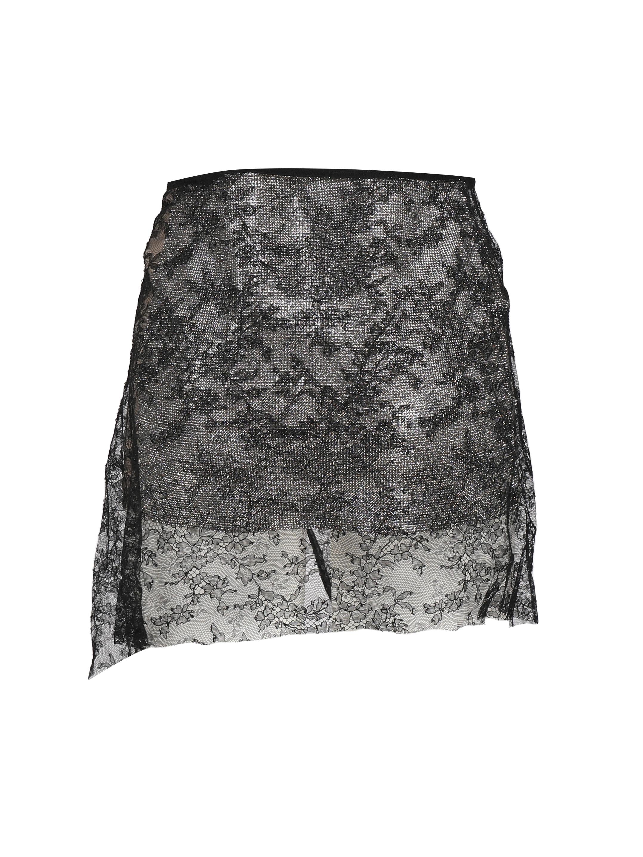 Gonna in seta FW22-019.01 FLORACrystal-Black NUE'