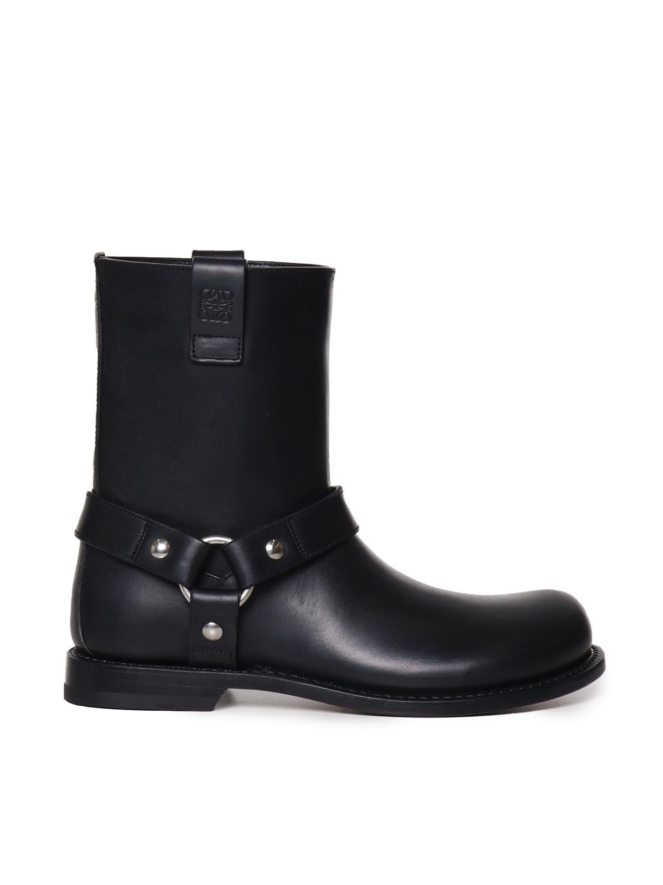 Stivale pull-on in pelle liscia L815285X95 1100 LOEWE
