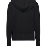 Cardigan con zip in lana e cashmere 105491 A2Q9Z99 PINKO