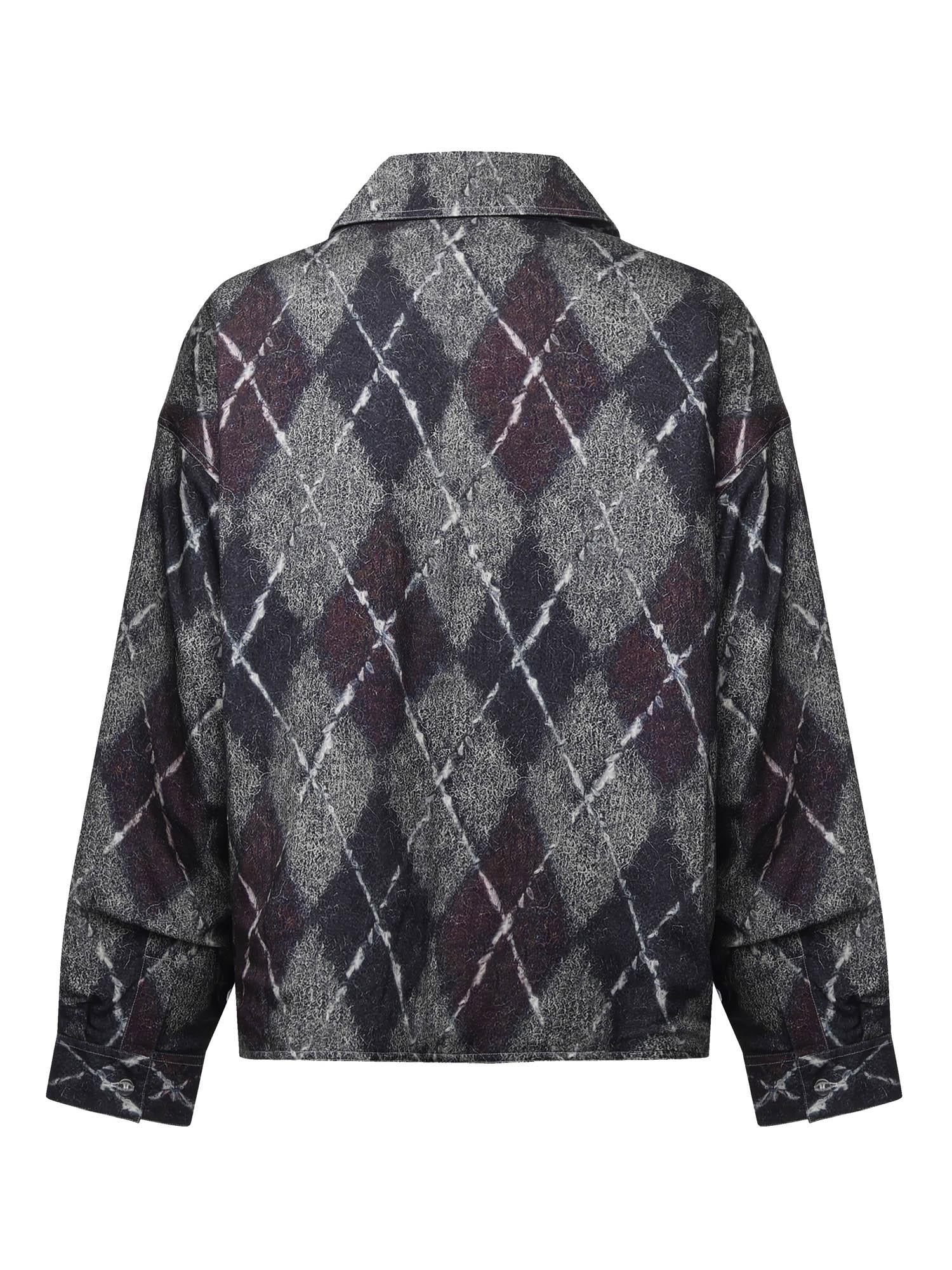 Camicia rombi in flanella SH002002 WHT BONSAI