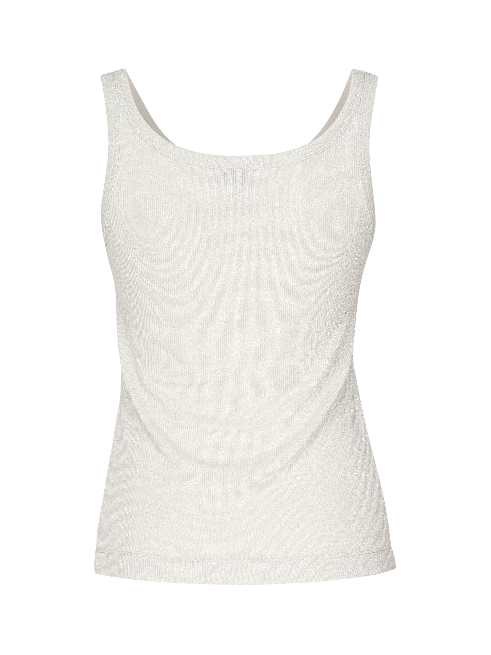 Top a canotta in maglia metallizzata con bottoni 104649 A2CQI17 PINKO