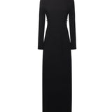 Abito lungo in crêpe con paillettes 114969 100 ROTATE