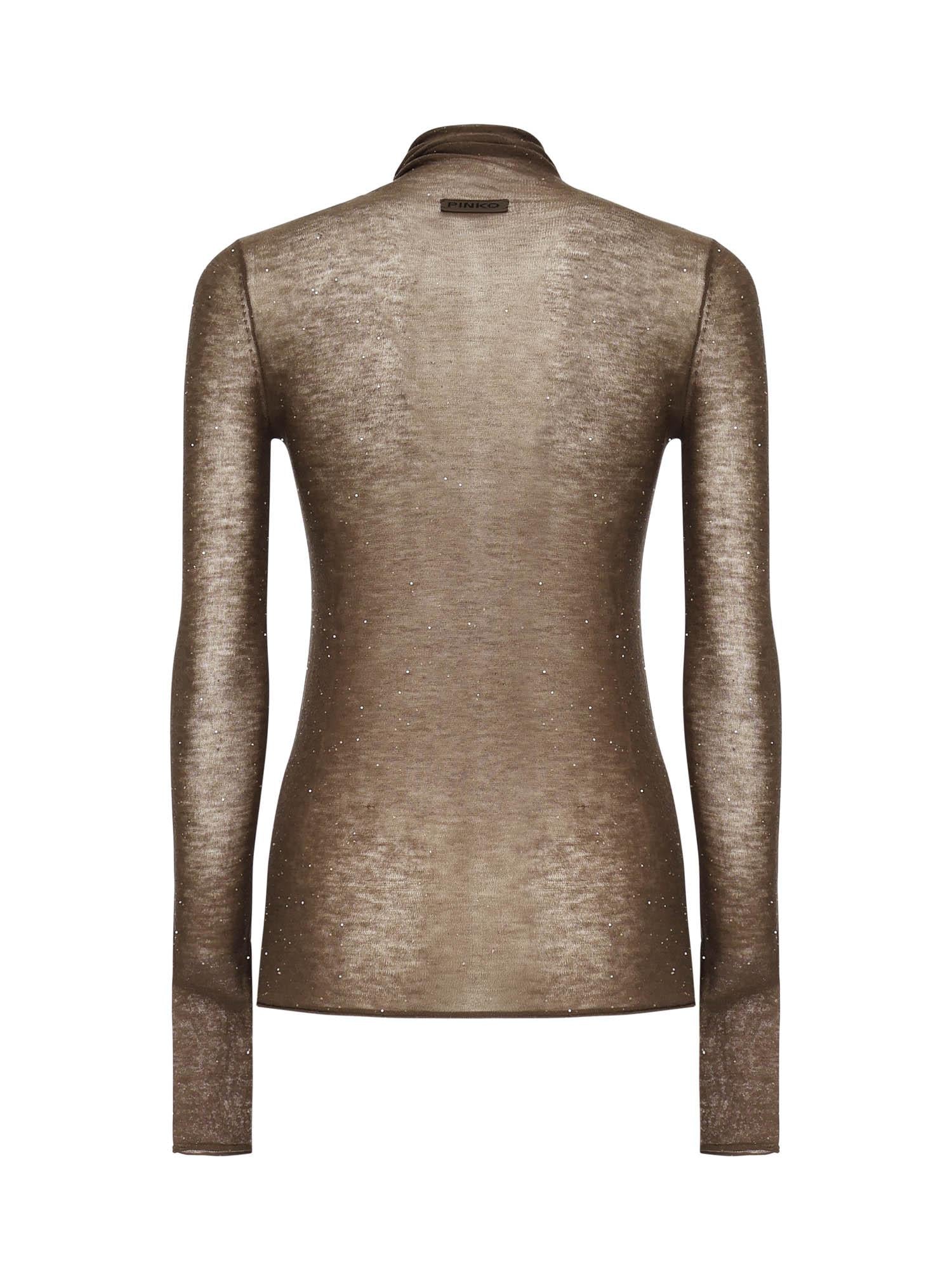Maglia in lana con micro paillettes<BR/> 105821 A2PML73 PINKO