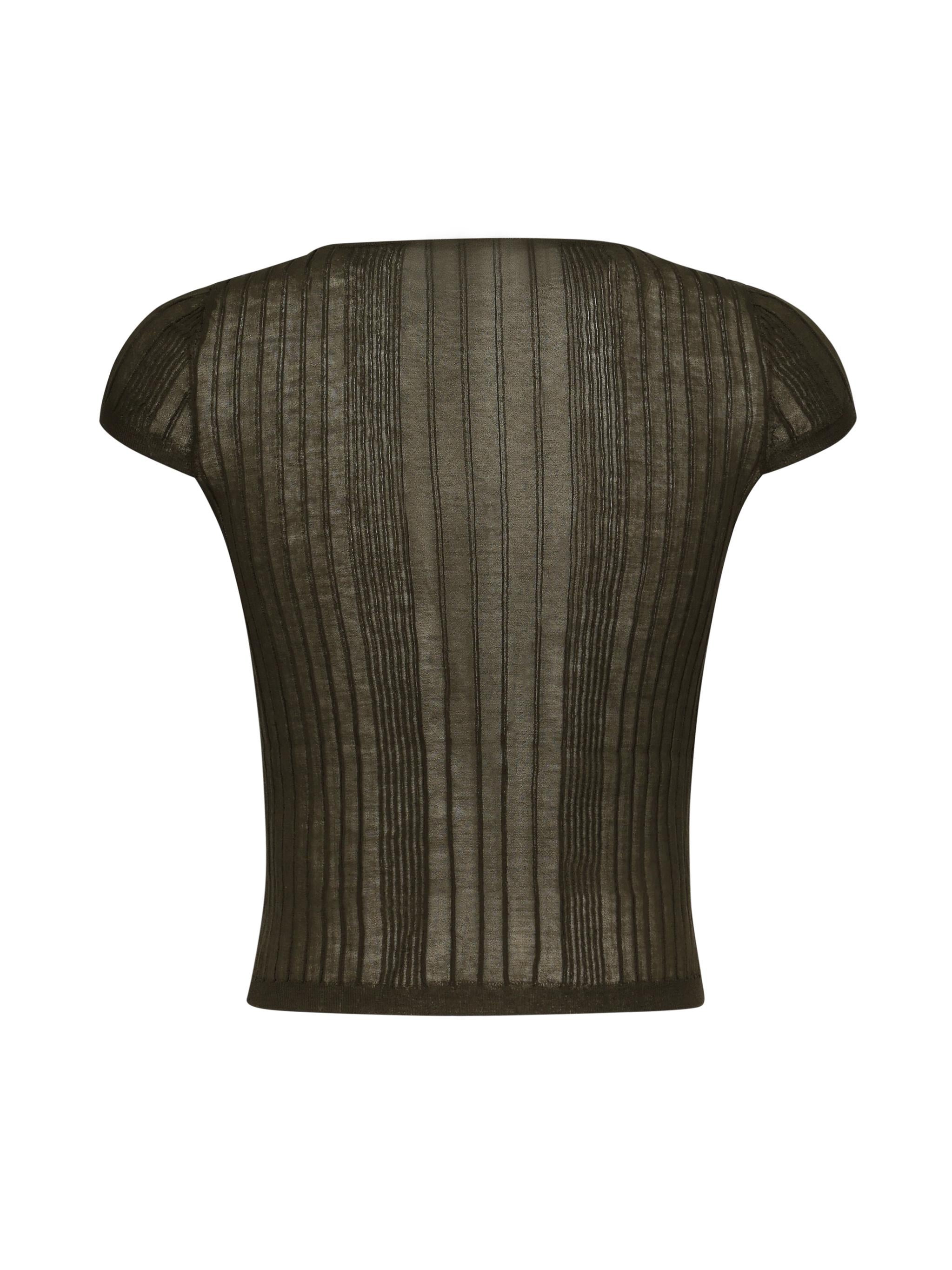 Maglia Tambora a costine<BR/> 104773 A1NDX18 PINKO