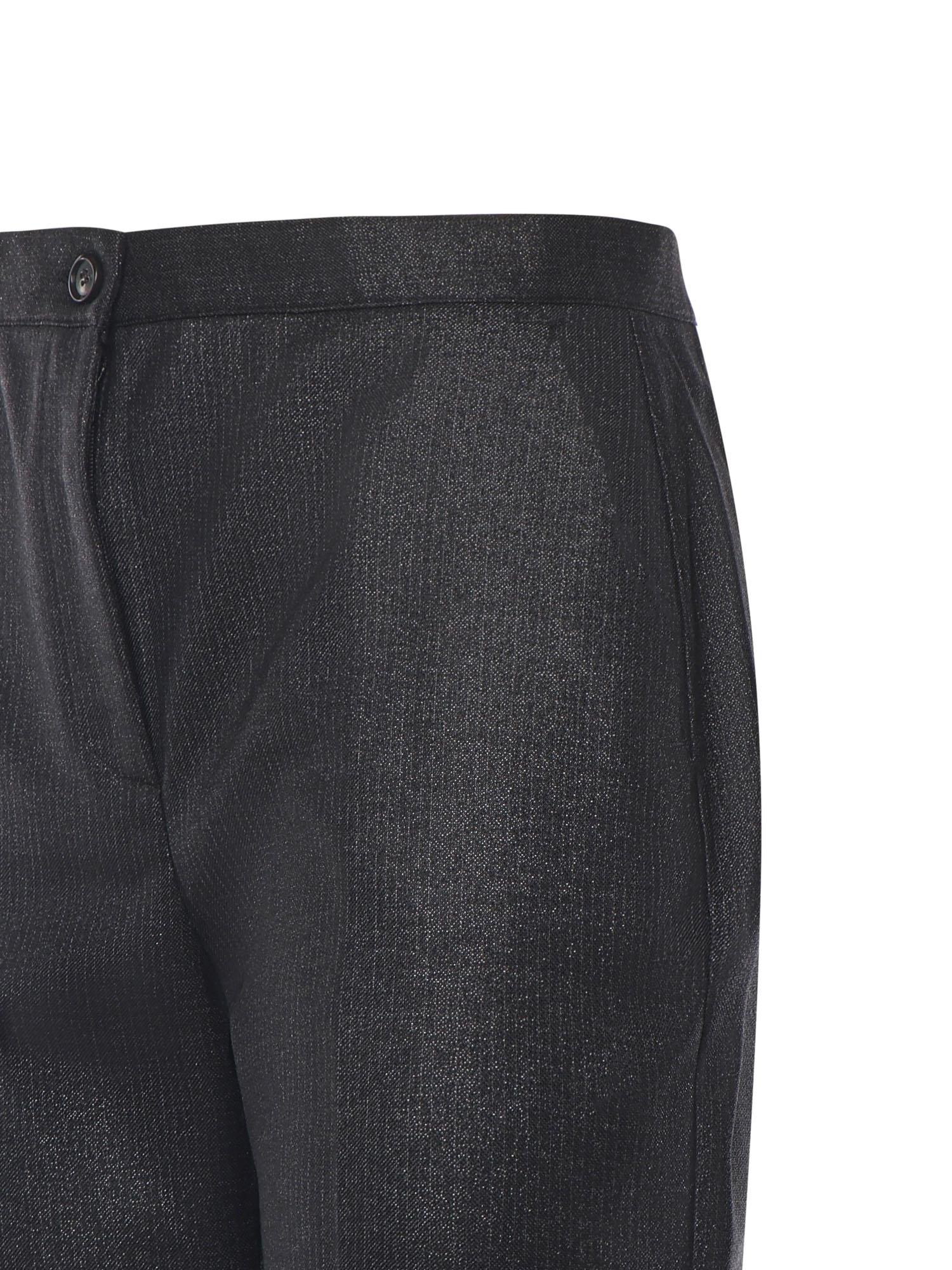 Pantaloni dritti gessati effetto brillante 106124 A305Z99 PINKO