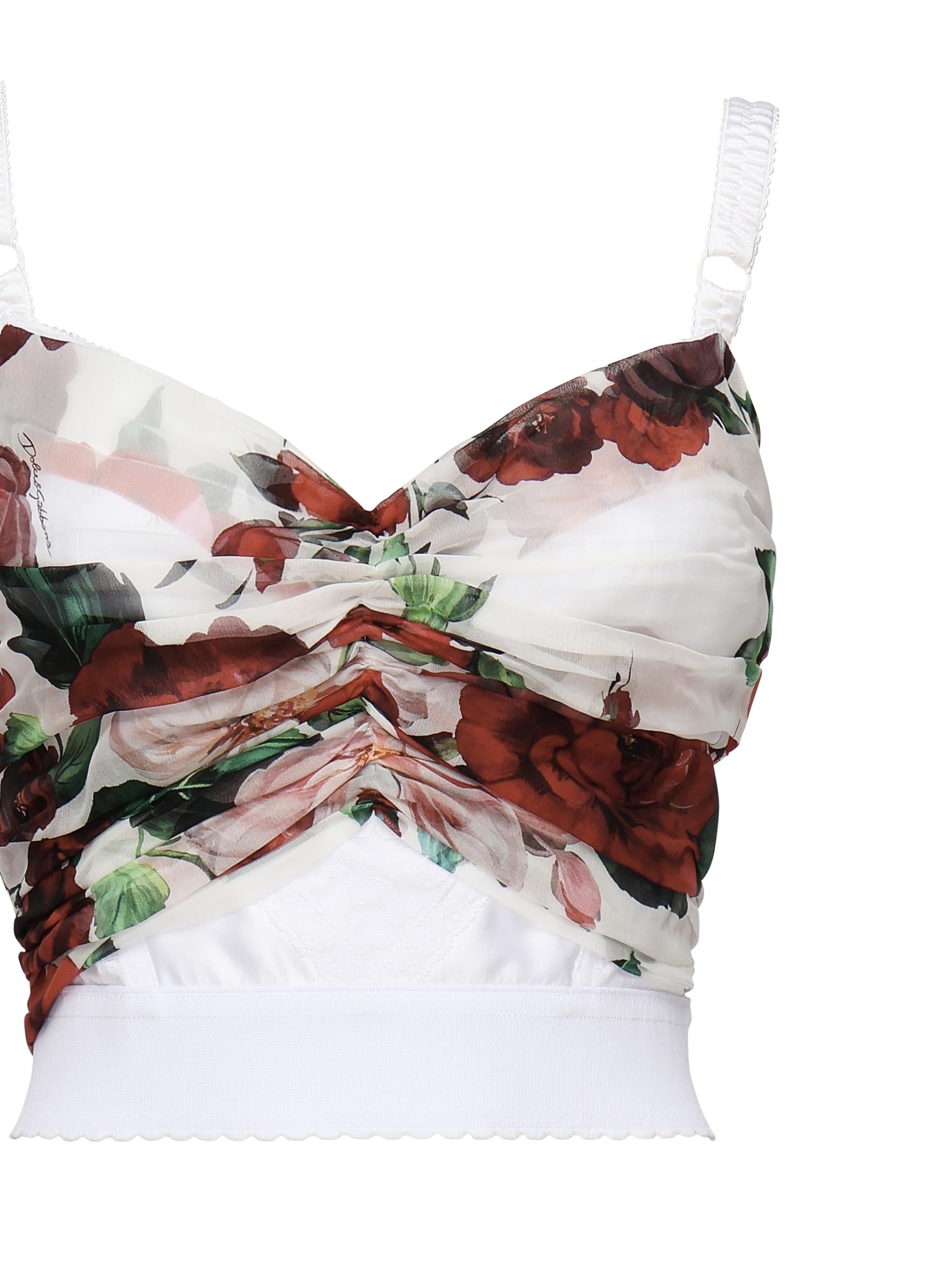 Top bustier stampa Rosa<BR/> F7AX5T IS1Y6HA5PD DOLCE & GABBANA