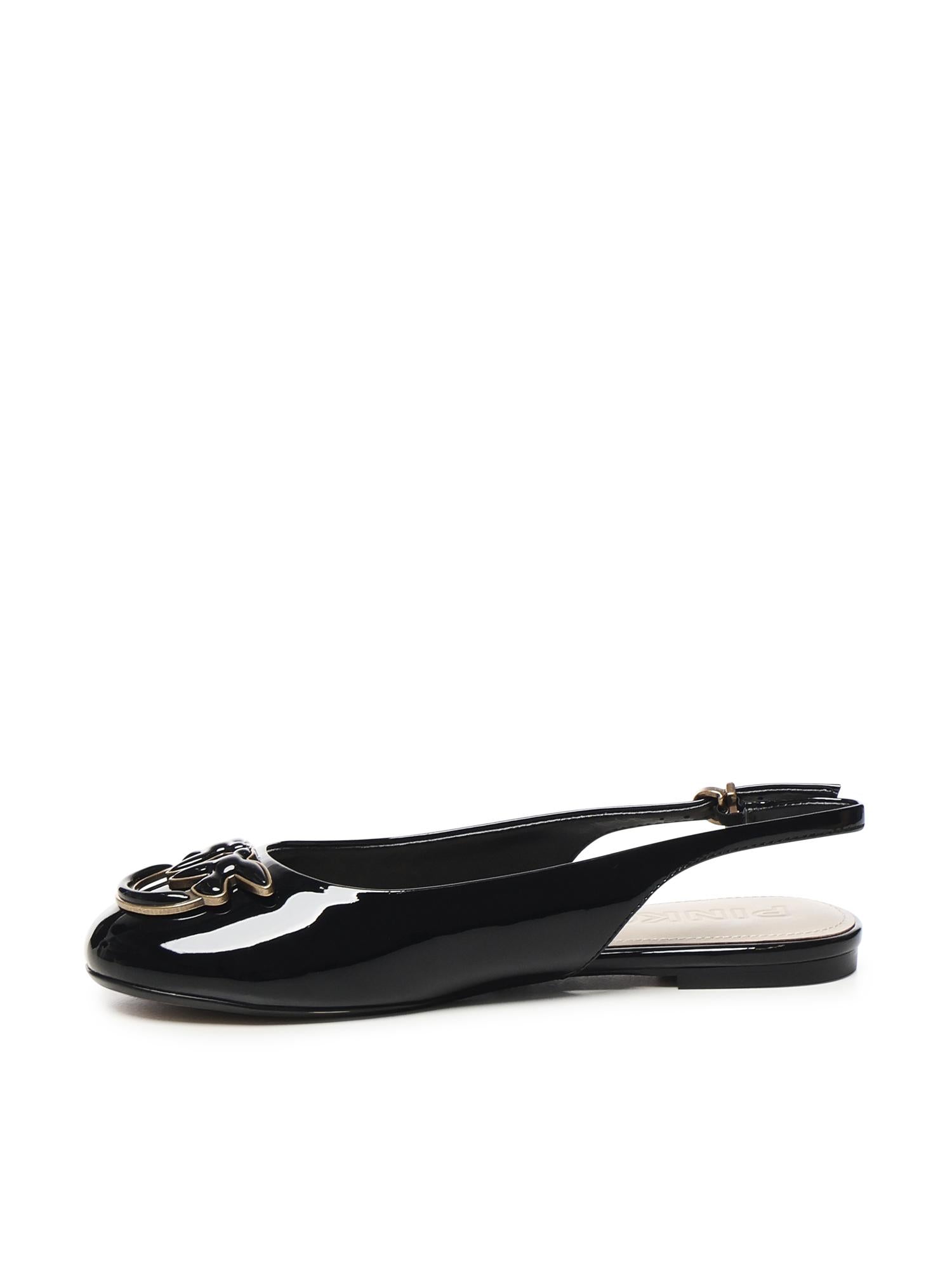 Ballerine in vernice con logo SD0247 E002Z99 PINKO