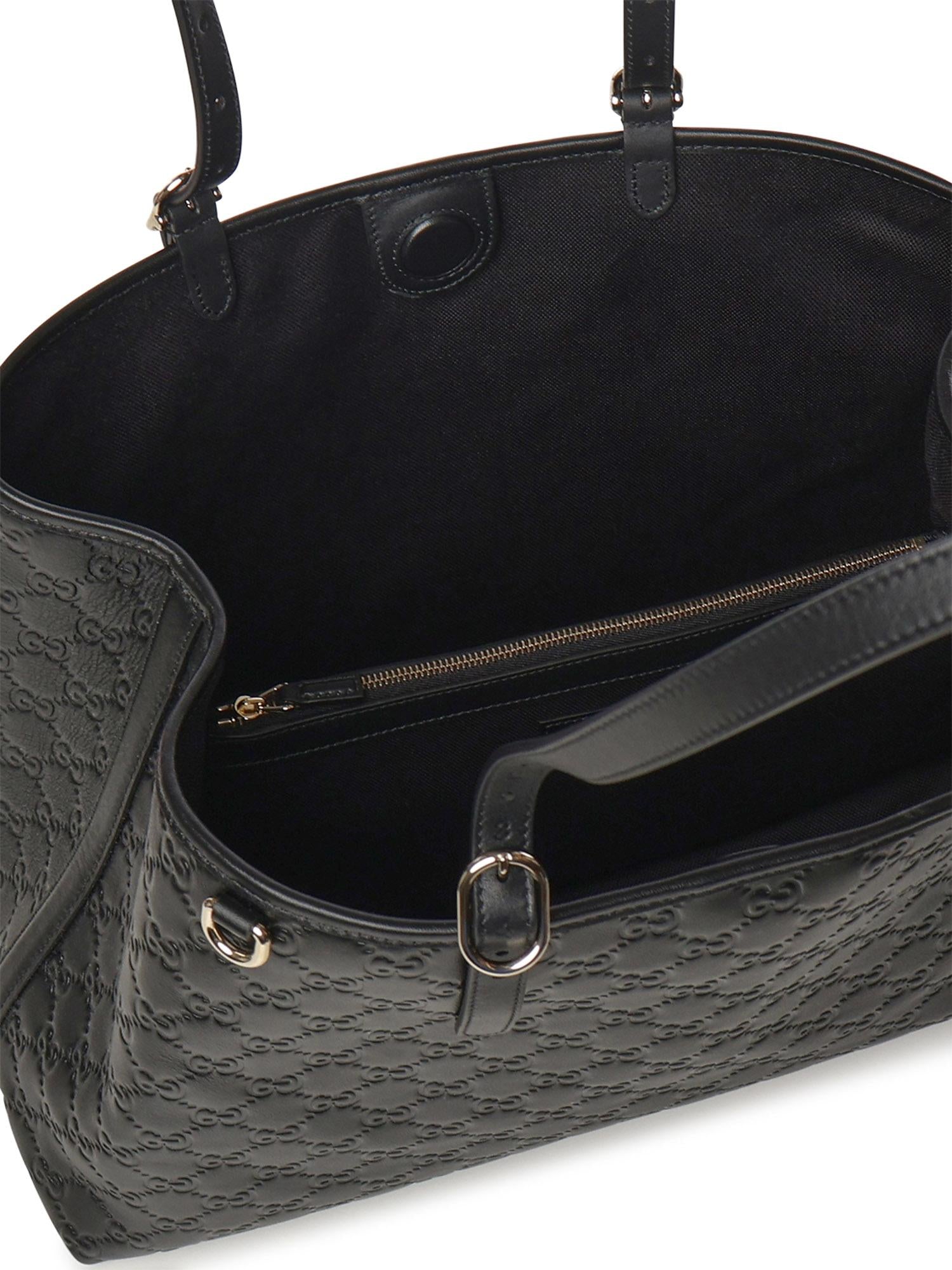 Borsa shopping GG Emblem in pelle<BR/> 815213 AAFDV1000 GUCCI