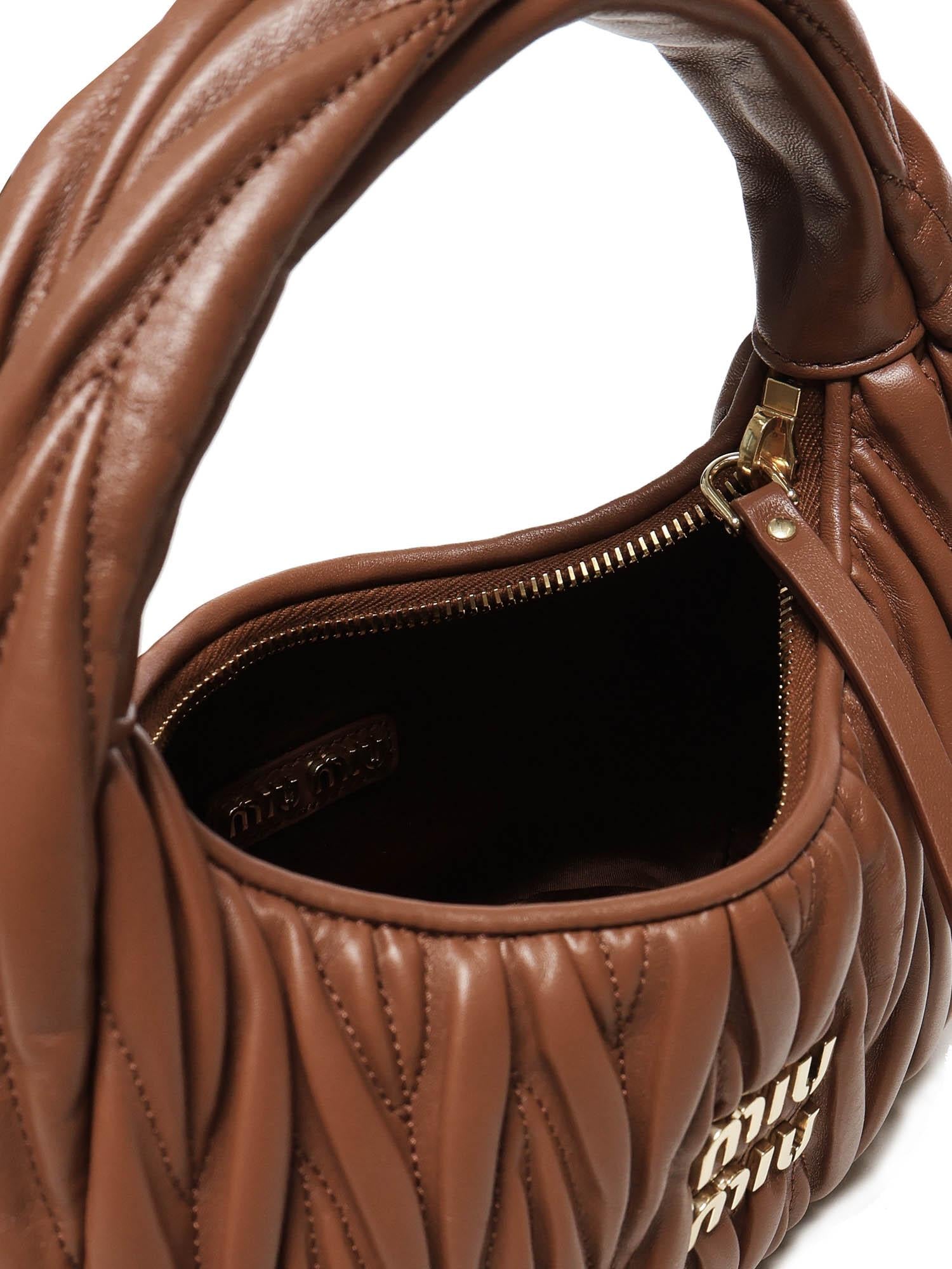 Borsa Wander in pelle matelassé 5BC125 AN88F0033 MIU MIU