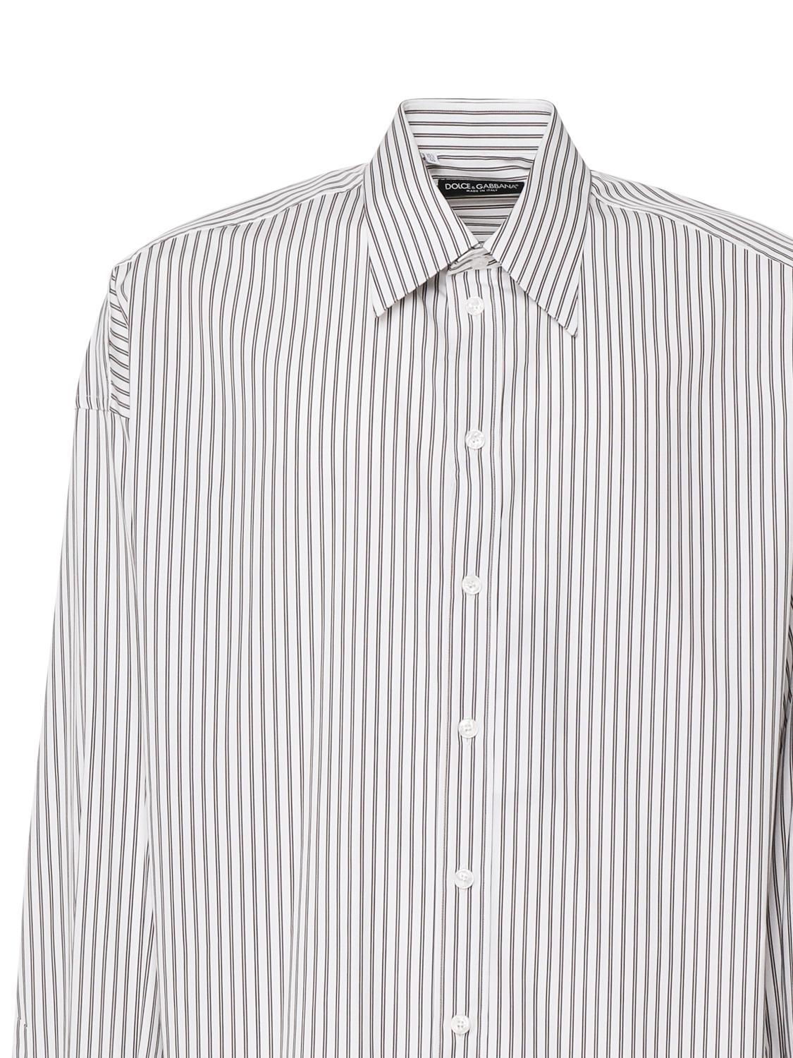 Camicia oxford con stampa rigata G5LU6T FR5ZPS8051 DOLCE & GABBANA