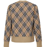 Cardigan in misto lana e mohair Check 8110629 B9368 BURBERRY