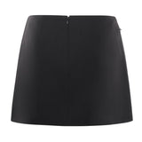 Minigonna con cristalli e perle 105496 A2PNZ99 PINKO