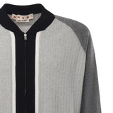 Cardigan in lana con collo bomber CDMG0165Q0 UFH55100N15 MARNI