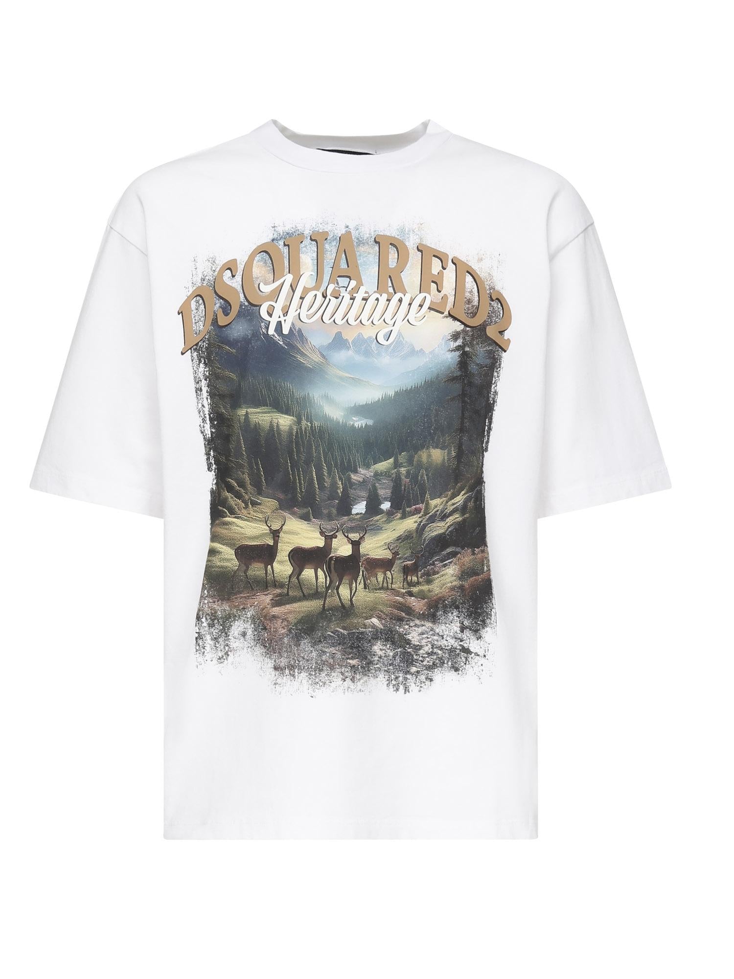 T-shirt 'Loose fit Canada'<BR/> S74GD1467 S24583100 DSQUARED2