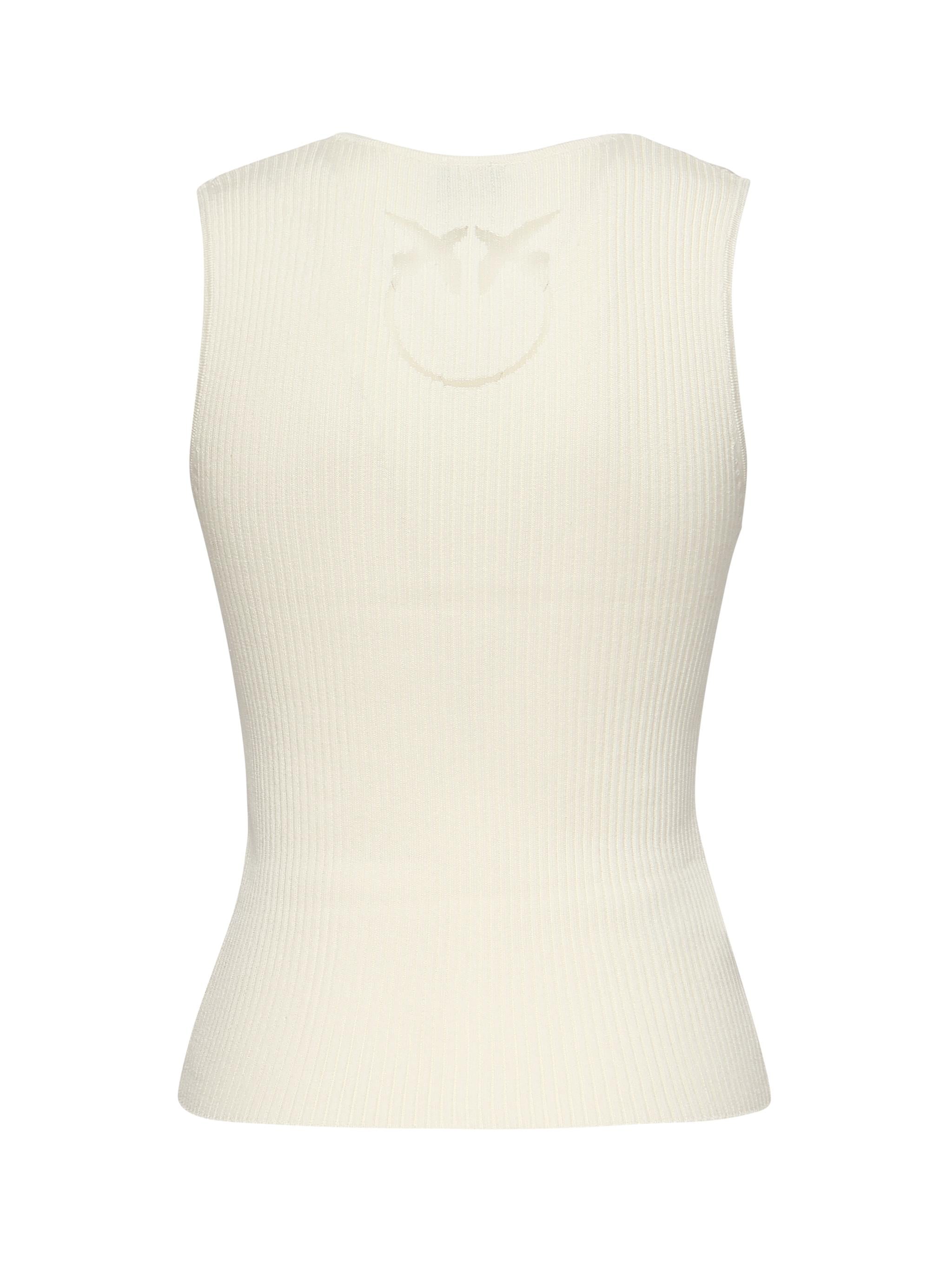 Top smanicato costine misto seta<BR/> 104808 A1KWZ05 PINKO