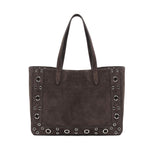 Borsa tote Nellcote media in suede 6W0B0R79 JET0TO VALENTINO GARAVANI