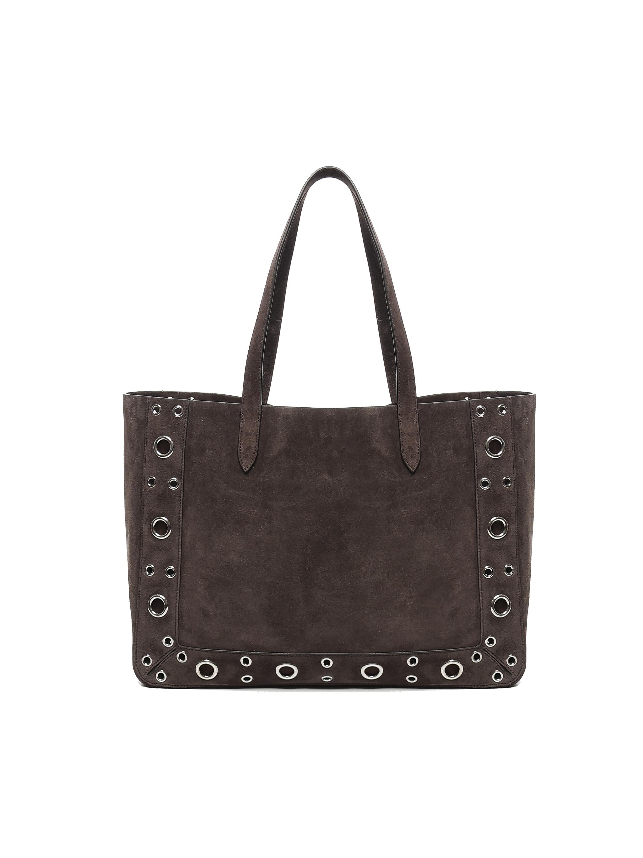 Borsa tote Nellcote media in suede 6W0B0R79 JET0TO VALENTINO GARAVANI