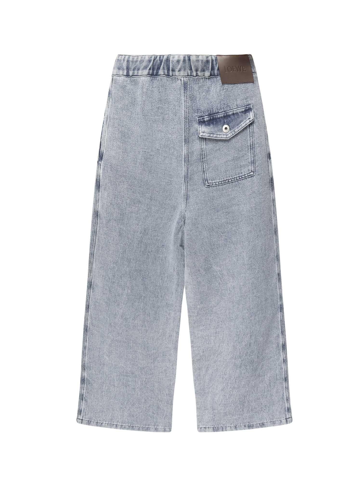 Pantaloni in cotone e lino H526Y11W97 1360 LOEWE