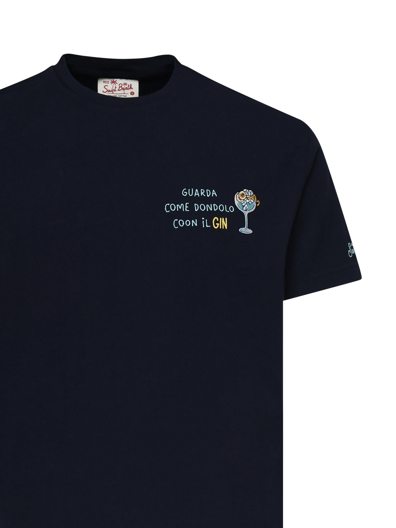 T-shirt Portofino con ricamo POT0001 05574H MC2 SAINT BARTH