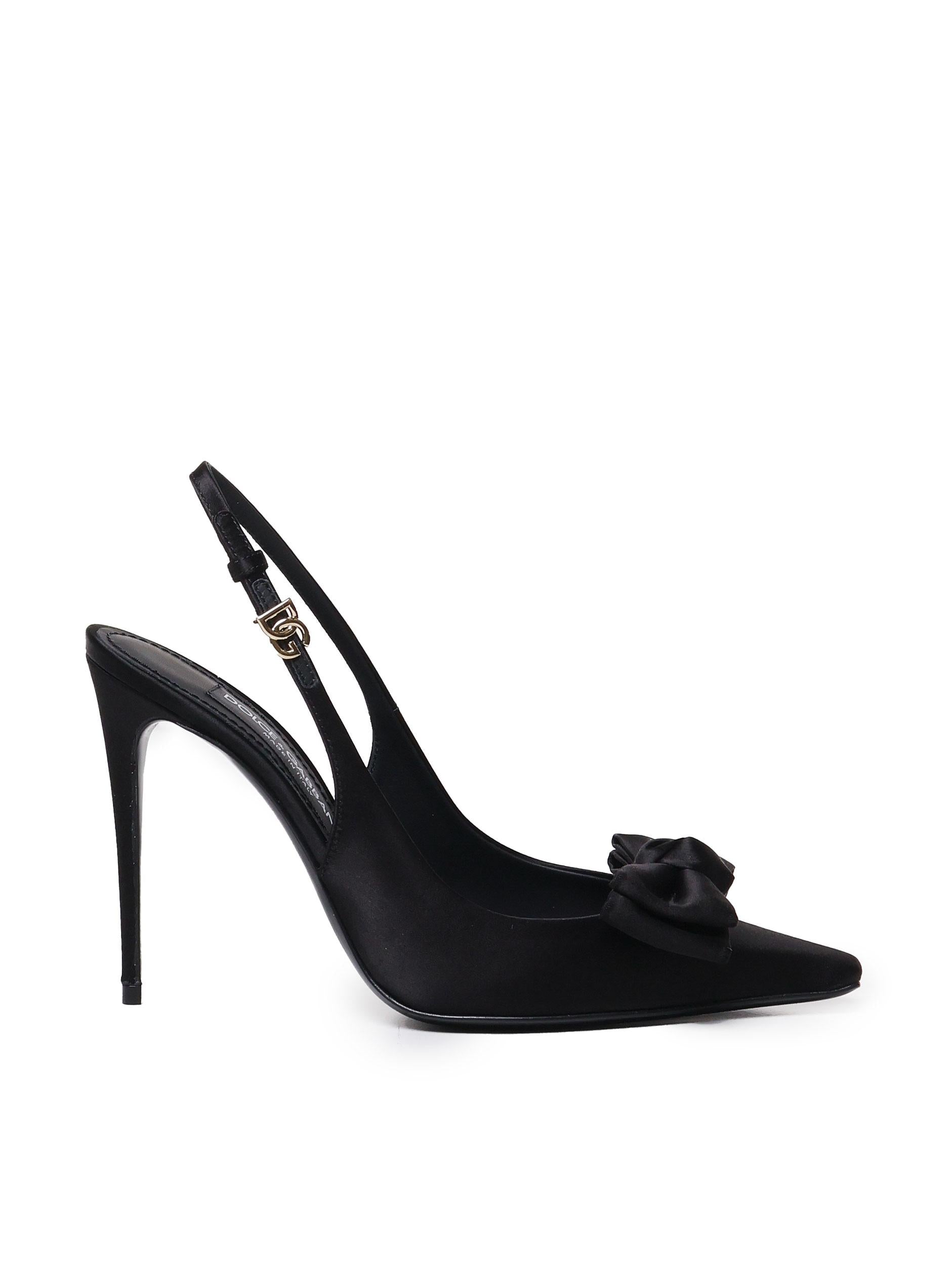 Slingback Mun in raso CG0844 A3I648B956 DOLCE & GABBANA