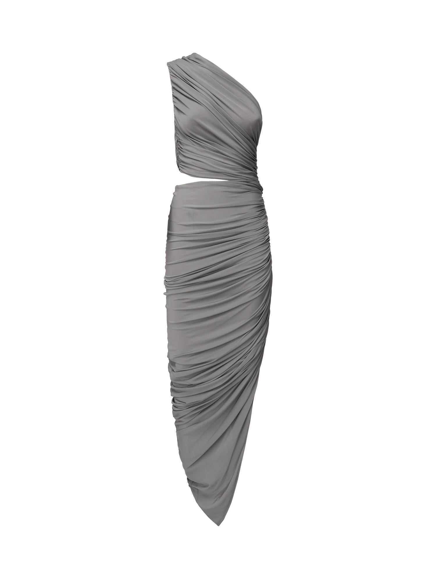 Abito midi cut-out asimmetrico AA9R1330J050B 859 ALAIA