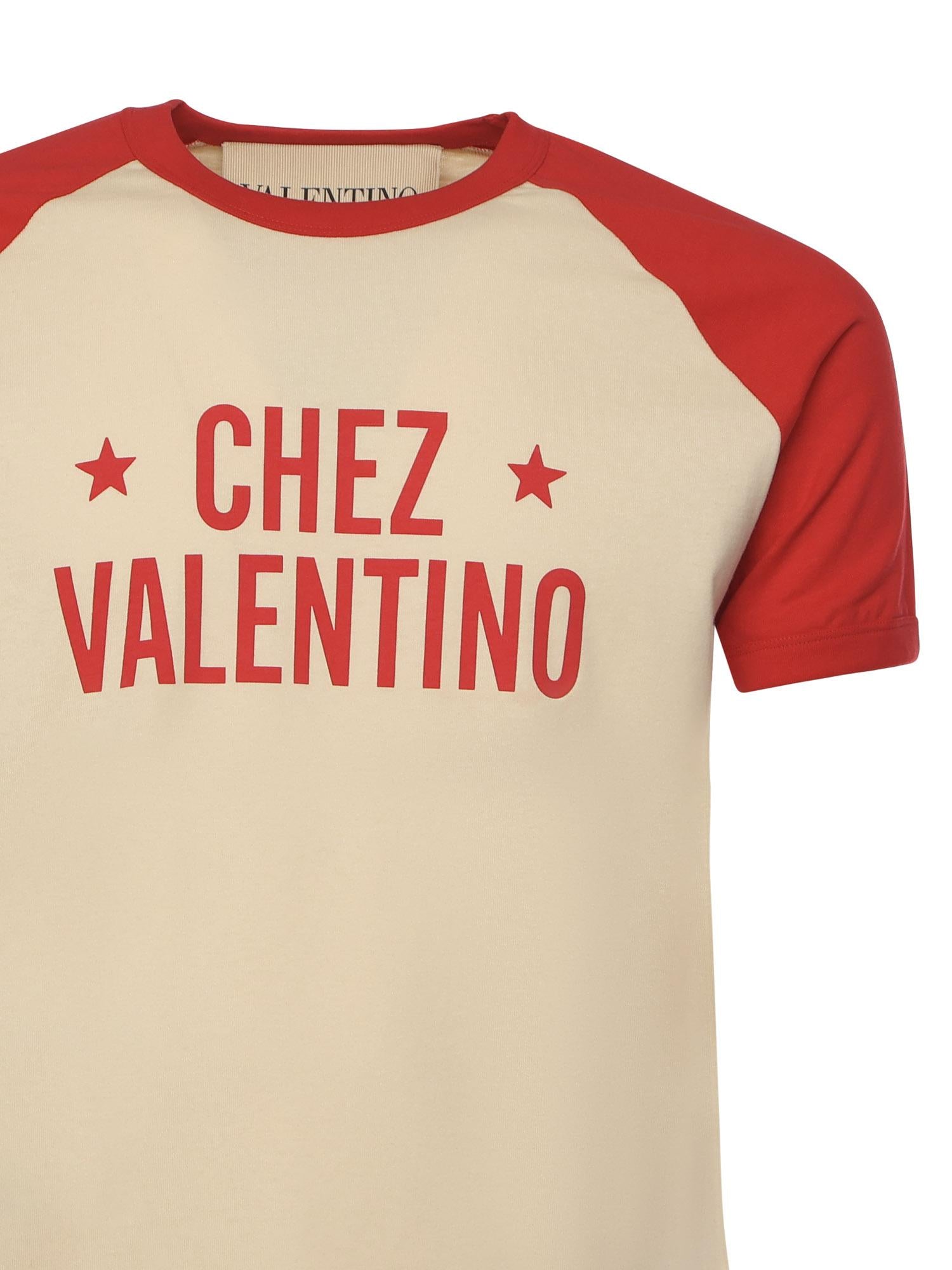 T-shirt con stampa Chez Valentino 7V3MG17D AYCCLB VALENTINO GARAVANI
