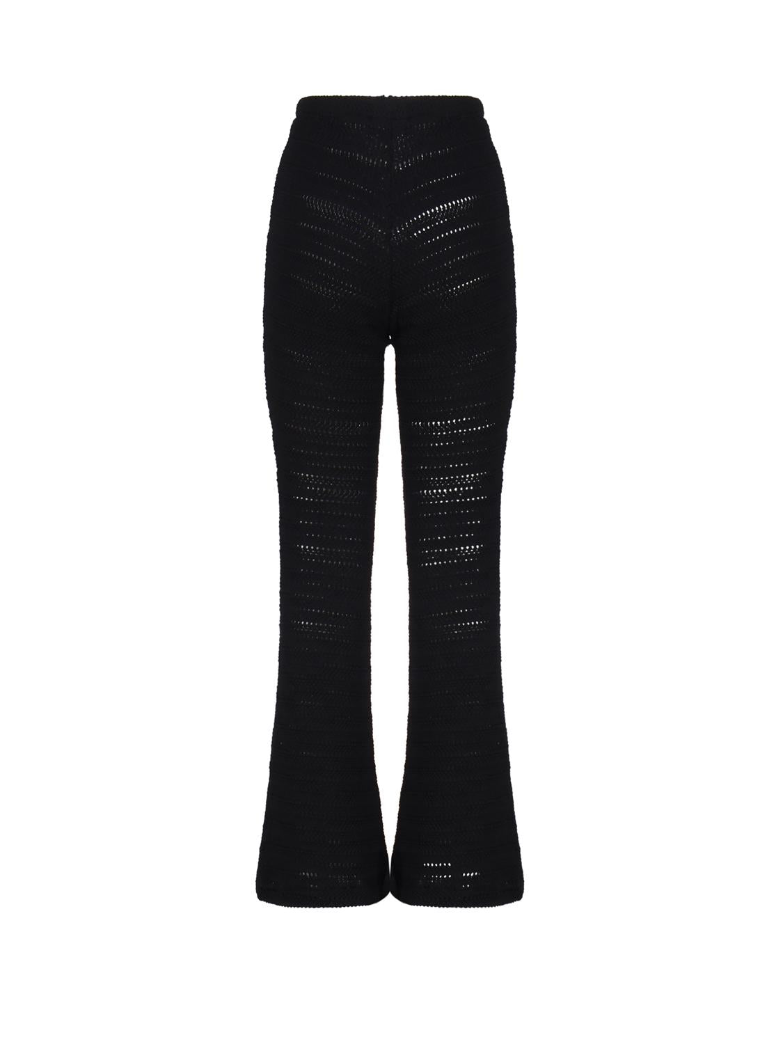 Pantalone svasato con anello AUS4PANTI -BLACK ALBERTO AUDENINO