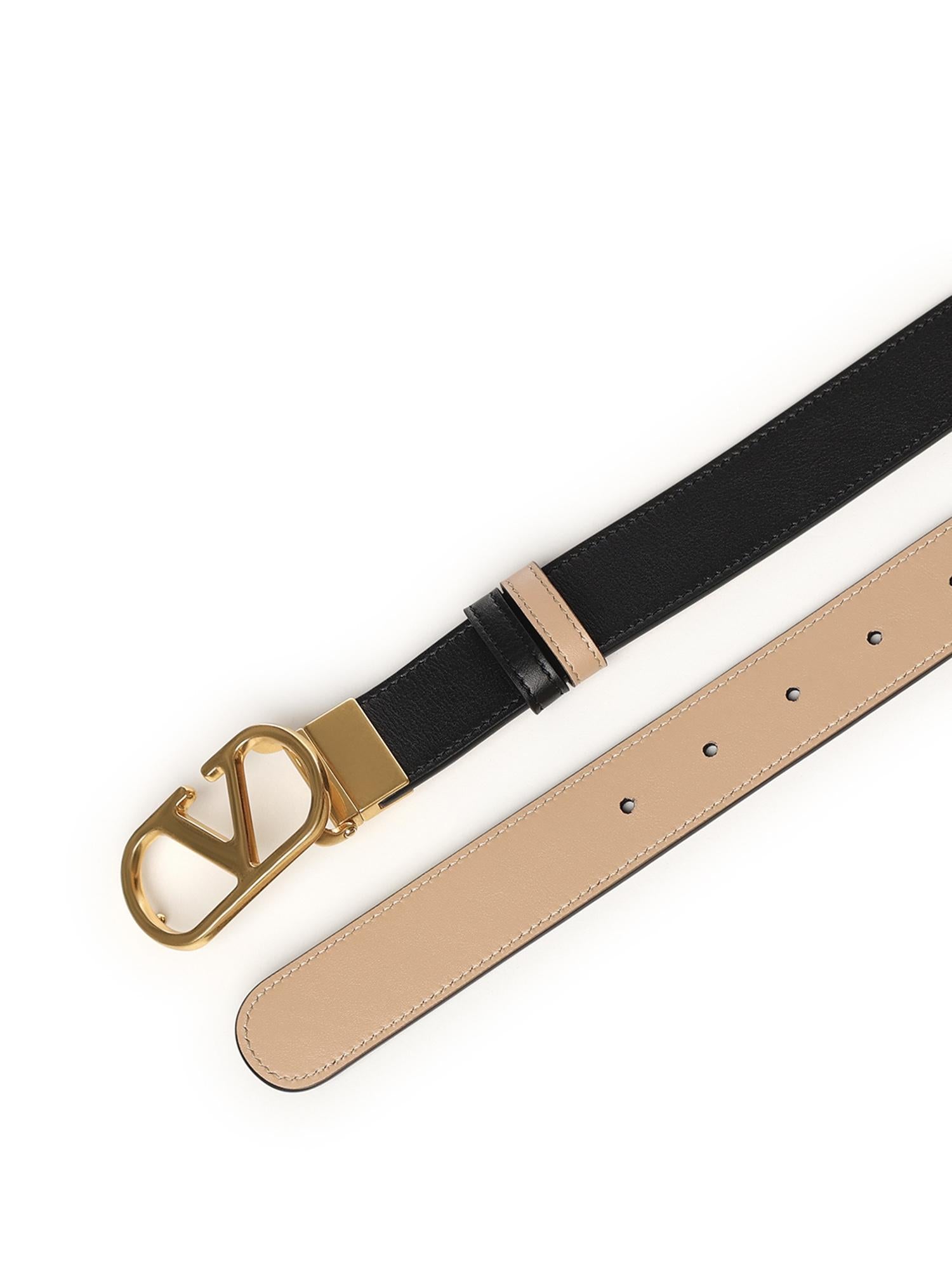 Cintura reversibile VLogo in vitello lucido 7W2T0SQ3 IYRDVW VALENTINO GARAVANI