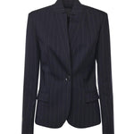 Blazer sfiancato in lana gessata 105626 A2QYEZ1 PINKO
