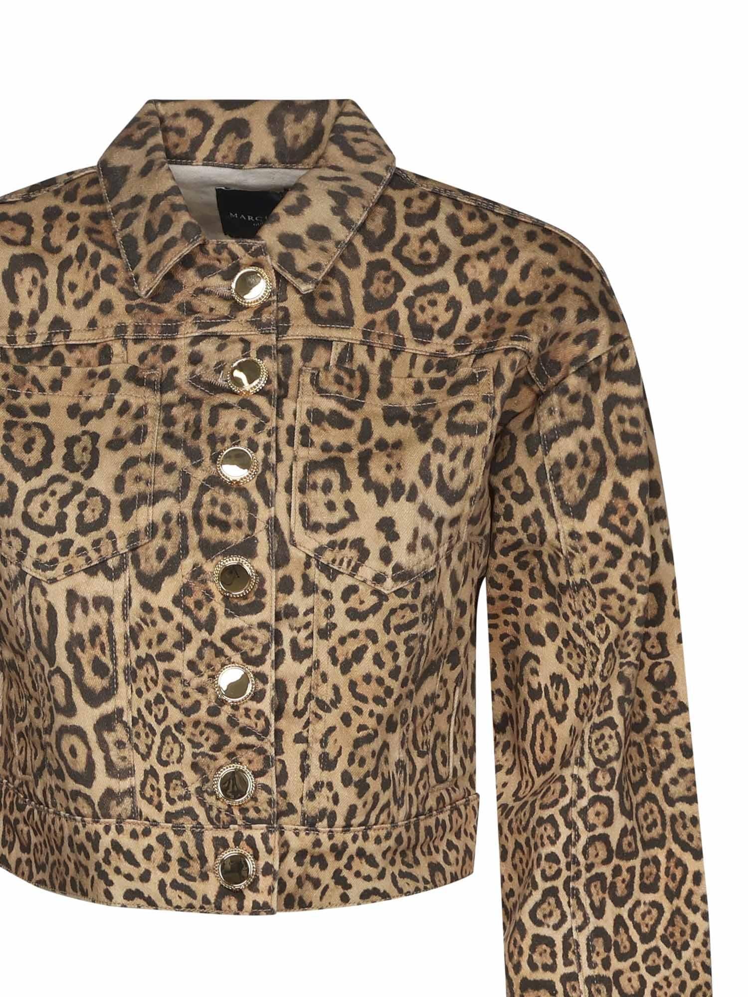 Giacca denim leopardata 5YGN14 7362AP1TO MARCIANO BY GUESS