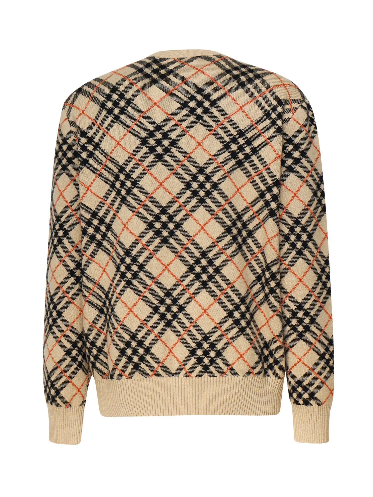 Maglioncino in cashmere check all-over 8098675 B9368 BURBERRY
