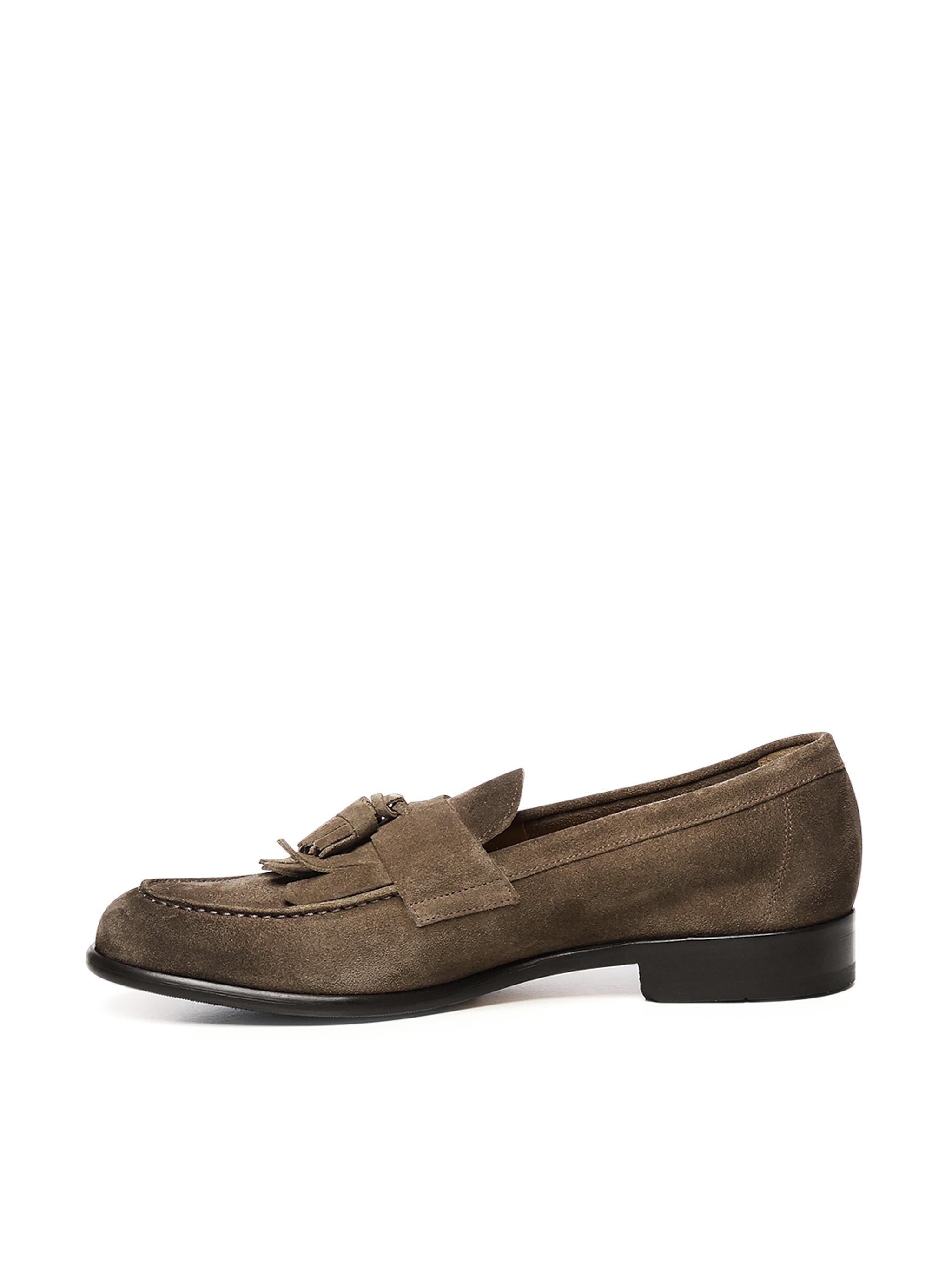Mocassino in suede con nappine e frangia DU3399STRAUY260 TM08 DOUCAL'S
