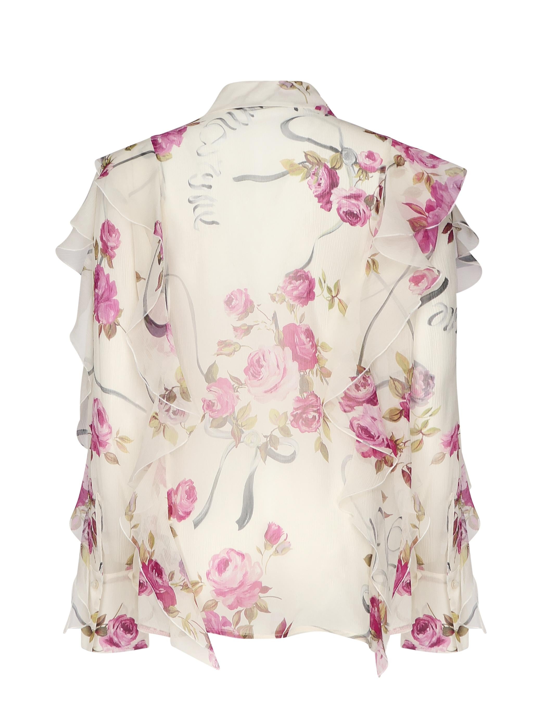 Camicia con volant 2C351A F7141 BLUMARINE