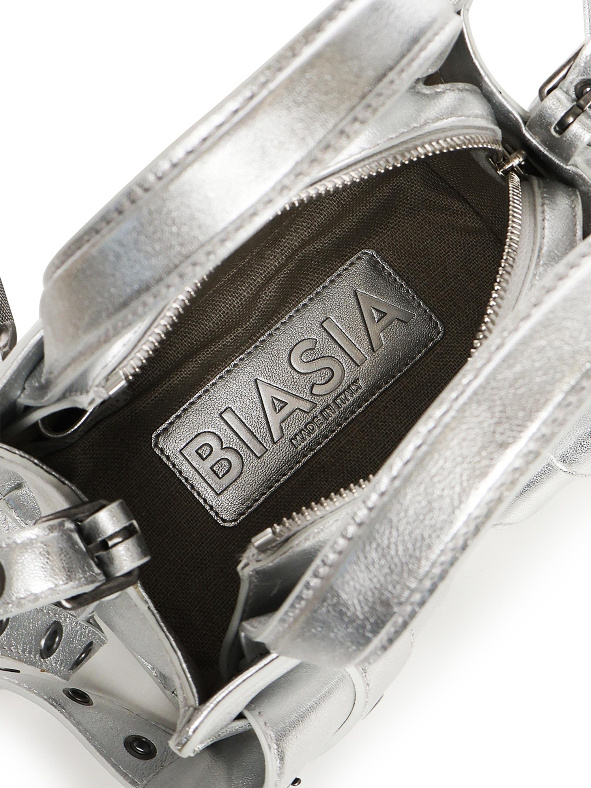 Borsa a spalla Y2K FBBP70004LAM -ARGENTO/SILV ANT BIASIA