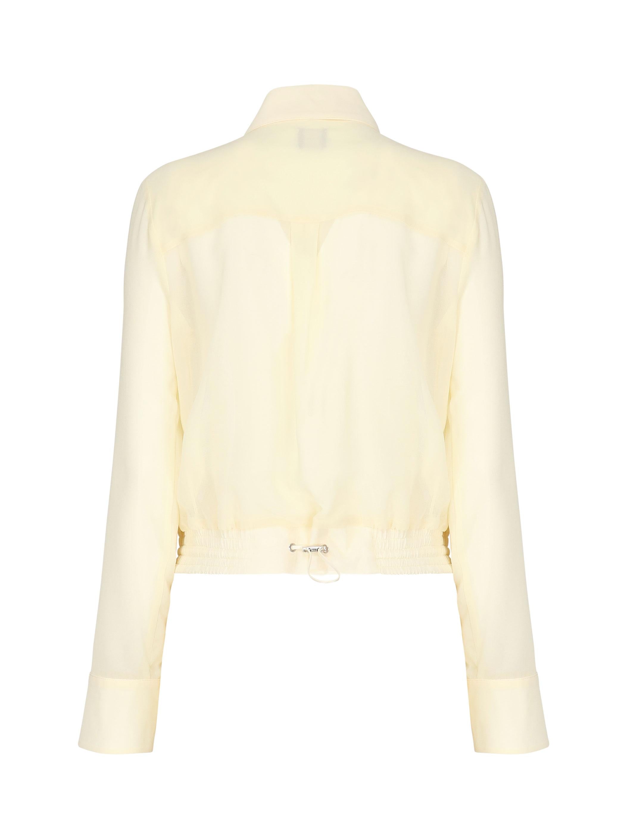 Camicetta leggera linea bomber in georgette 104787 A21FD22 PINKO