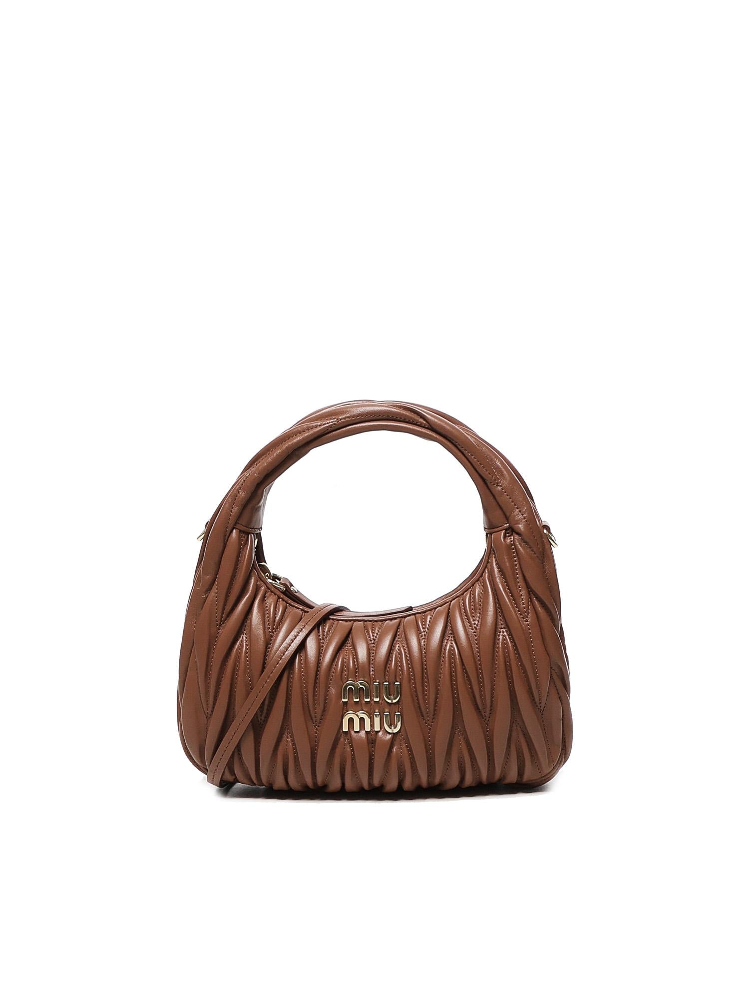 Borsa Wander in pelle matelassé 5BC125 AN88F0033 MIU MIU