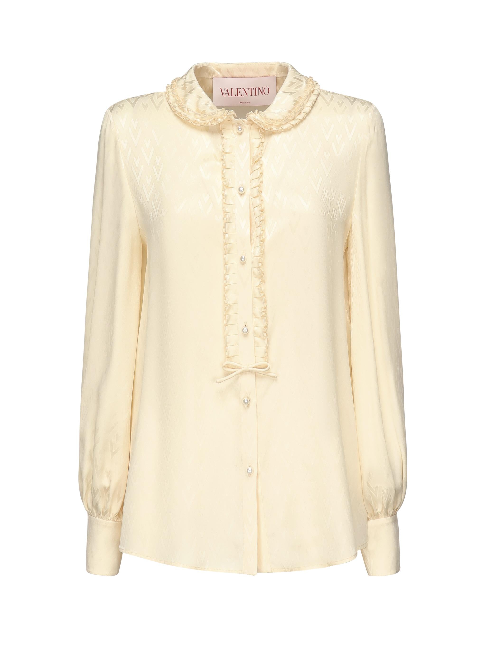 Camicia in seta Toute la V<BR/> 6B0AB7M0 93LET5 VALENTINO GARAVANI