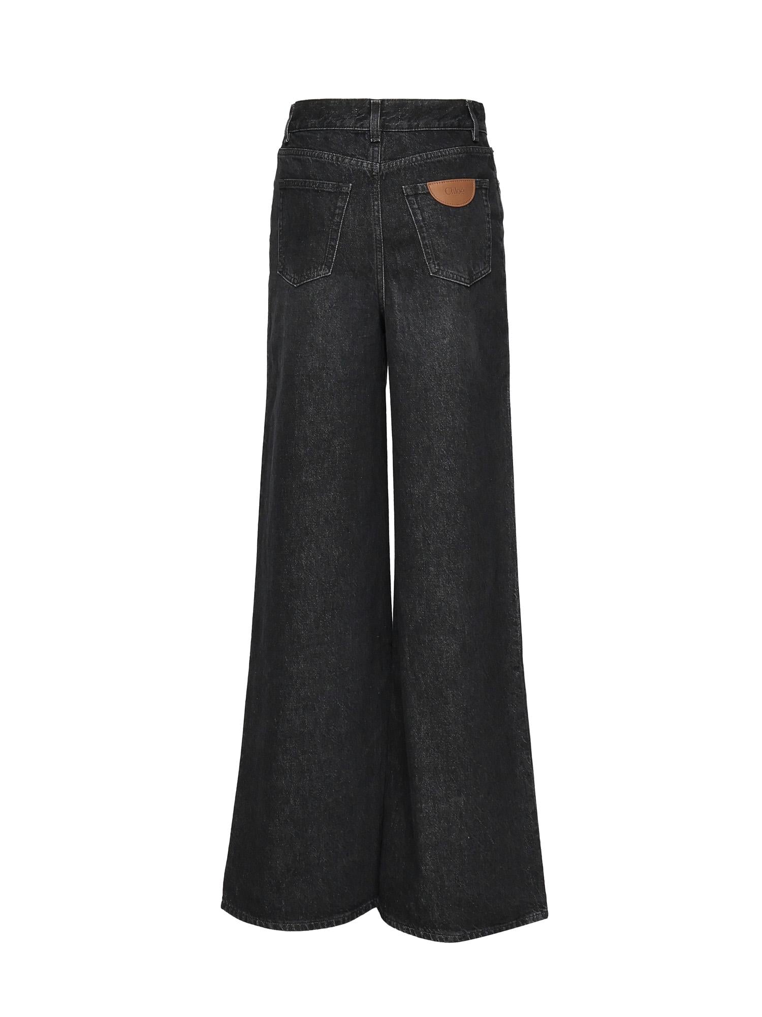 Jeans a gamba larga in denim CHC25ADP02156 075 CHLOÉ