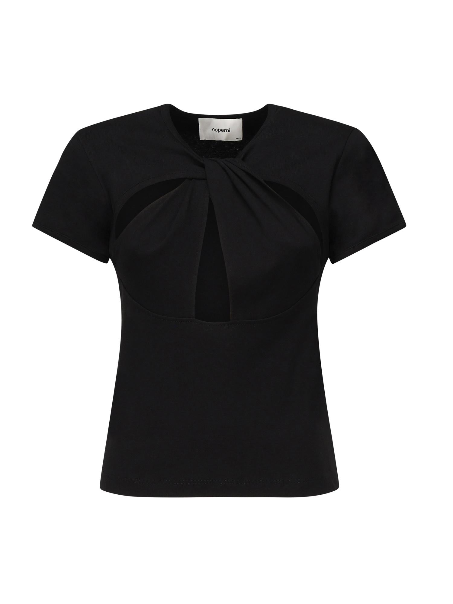 T-shirt cut-out COPJS158F5012 BLACK COPERNI