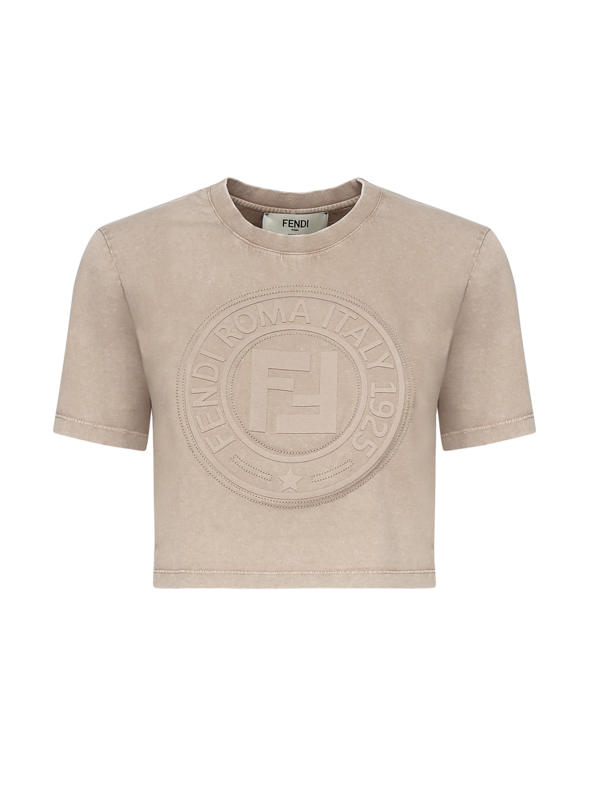 T-shirt cropped con logo<BR/> FS9715 ASNIF1RX7 FENDI