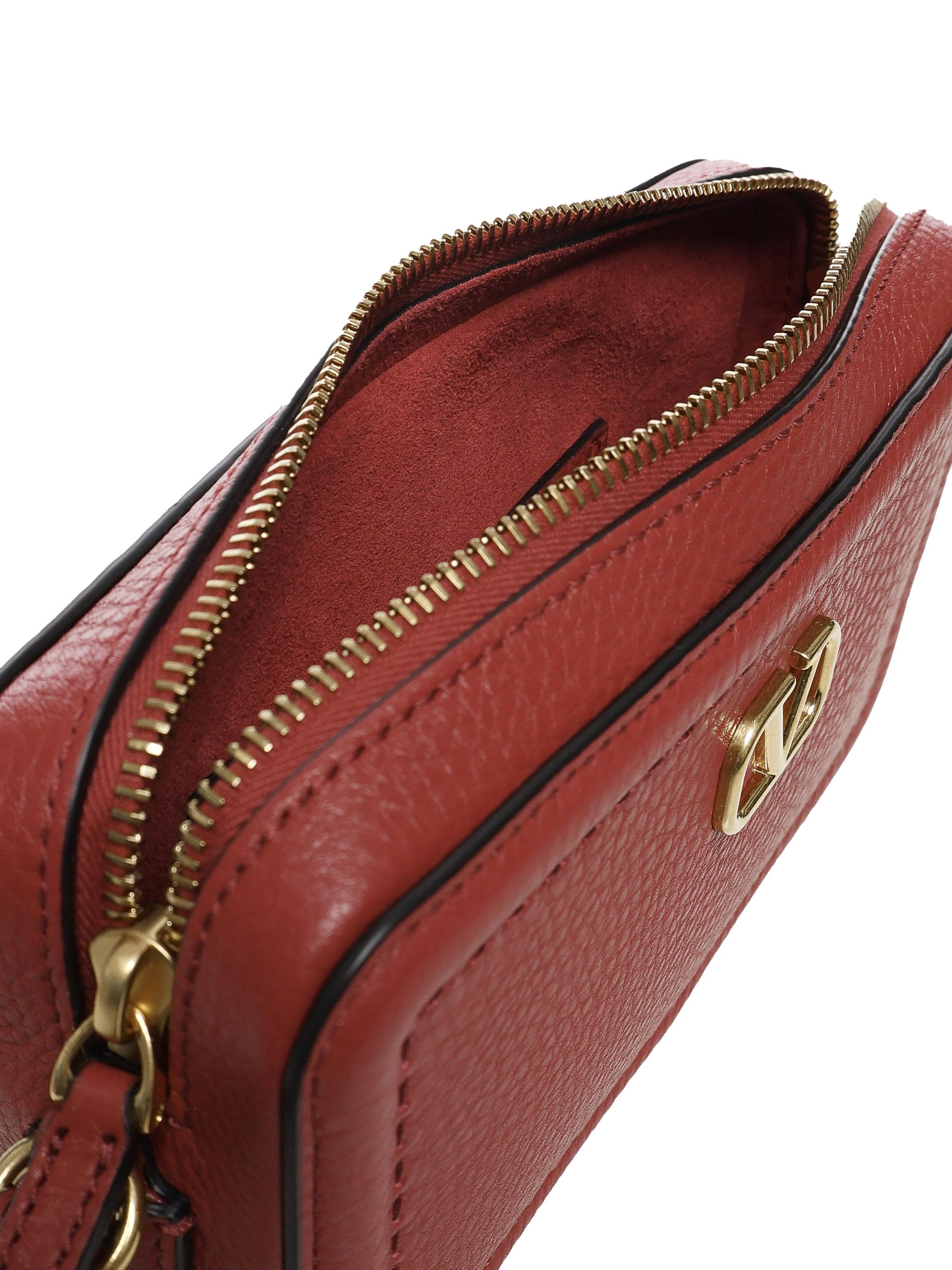 Borsa tracolla mini Alltime in vitello granato 6W0P0AI5 RZR0RO VALENTINO GARAVANI