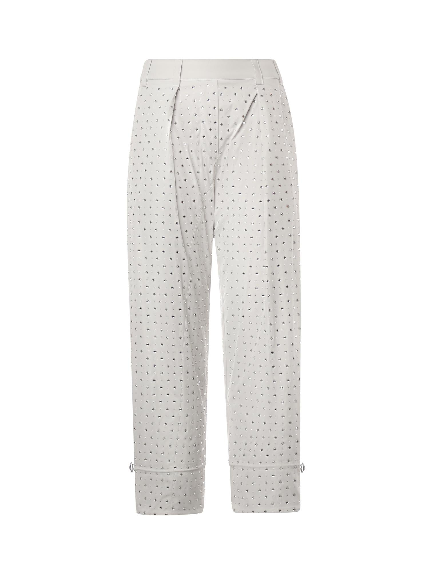 Pantaloni con strass e borchie 105984 A2XXK14 PINKO