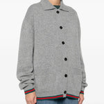 Cardigan L/S POLO/NK CRDGN URBAN GREY/MC 848257 XKE92 1084 1084 GUCCI